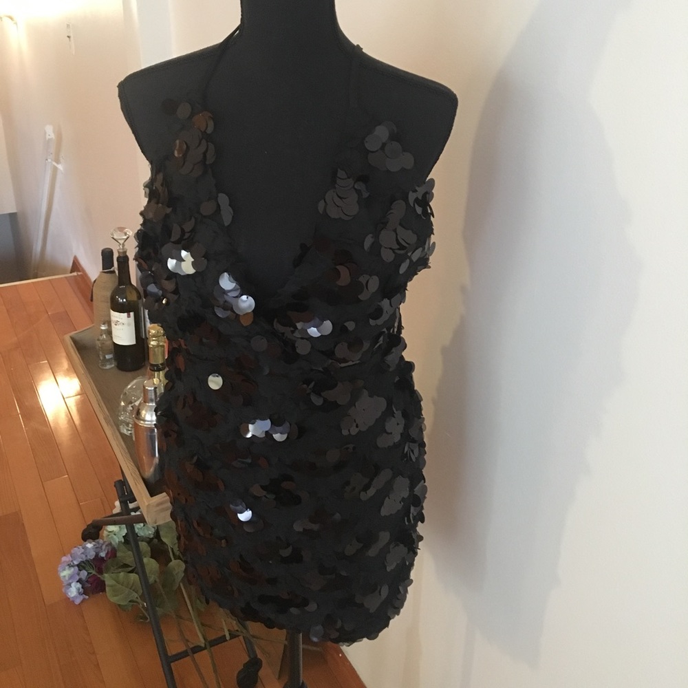 Black sequin dress